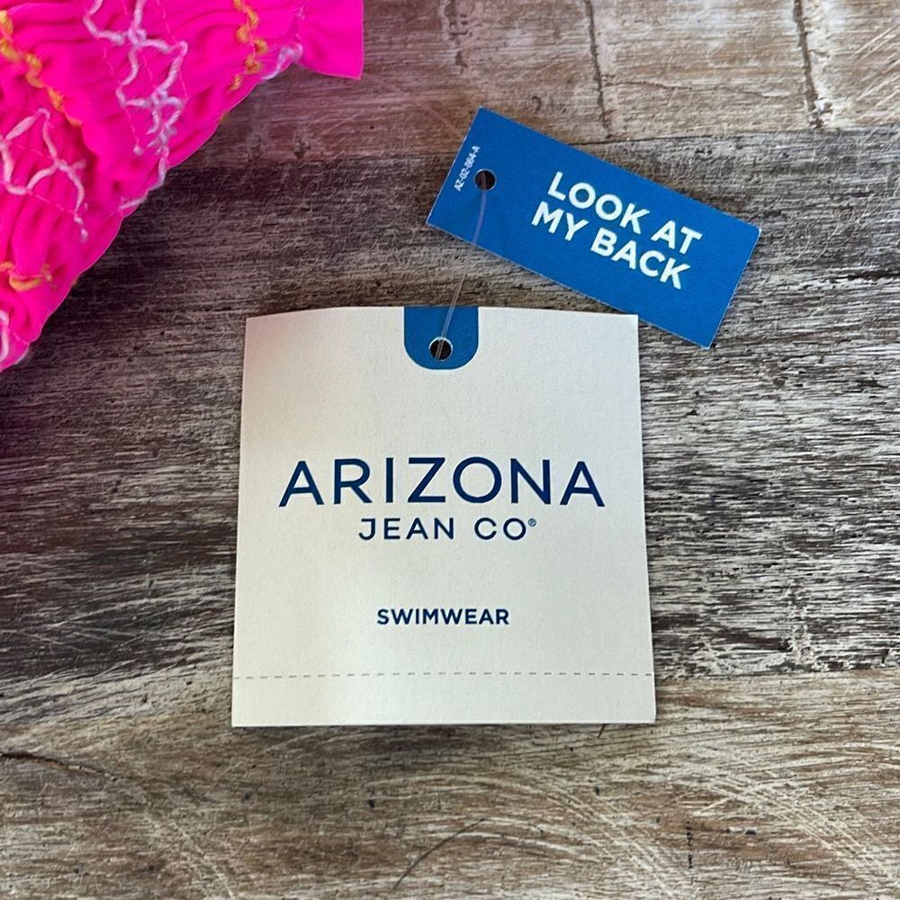 Arizona Pink smocked bandeau swim top - Picture 4 of 4